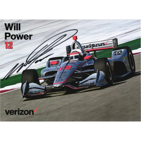 Will Power Signed Verizon IndyCar Postcard 6.5x9 Team Penske - Picture 1 of 2